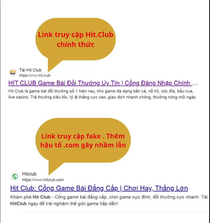 Bí Quyết Nhận Diện Đâu Là Website HitClub Chính Hãng 3 Chữ “Hit.Club” trên logo thật rõ ràng và font đồng bộ, trong khi logo giả Hit.Club có font lệch hoặc sai kiểu.